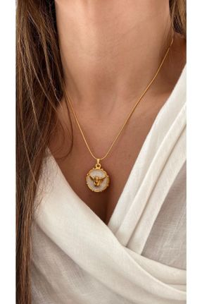 گردنبند جواهر طلائی زنانه روکش طلا کد 377949807