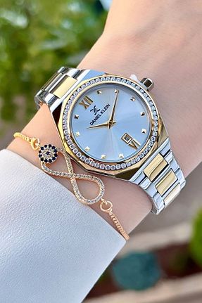 ساعت مچی طلائی زنانه 31-35 میلی متر Daniel Klein - کد 823616018