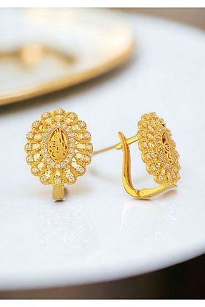 گوشواره طلا طلائی زنانه 8 عیار Çgk Çiğdem Gürel Kuyumculuk - کد 138275972