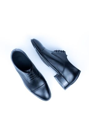 کفش کلاسیک مشکی مردانه چرم طبیعی پاشنه متوسط ( 5 - 9 cm ) کد 286456129