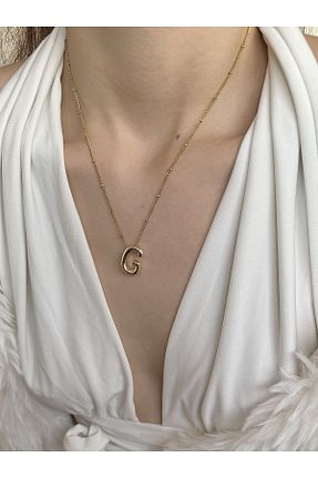 گردنبند جواهر طلائی زنانه برنجی takıtarzım - کد 833549308