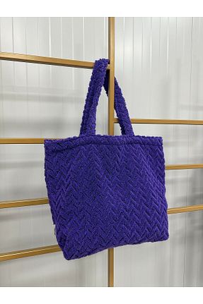 کیف ساحلی بنفش زنانه پارچه ای Gleam Atelier - کد 829288667