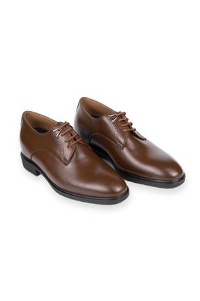 کفش کلاسیک قهوه ای مردانه چرم طبیعی کد 466797431