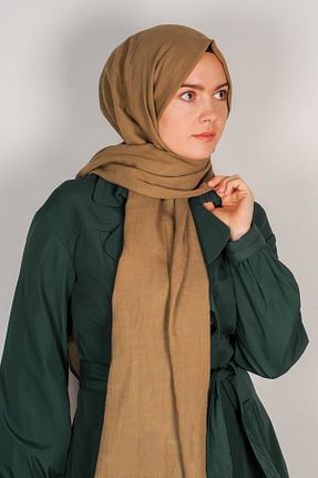 روسری قهوه ای پنبه ای Lyra - کد 6549268