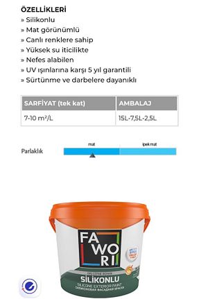 رنگ نمای بیرونی رنگی Fawori - کد 833601480