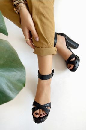 کفش مجلسی مشکی زنانه چرم مصنوعی پاشنه بلند ( +10 cm) پاشنه ضخیم کد 127477990