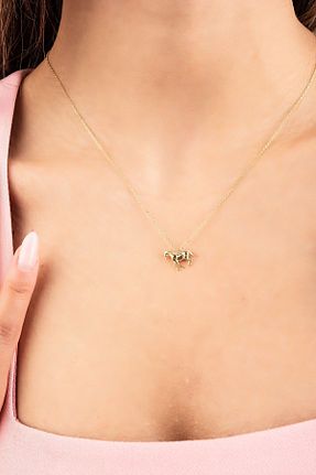گردنبند طلا طلائی زنانه 14 عیار Altınaşkı - کد 672583838