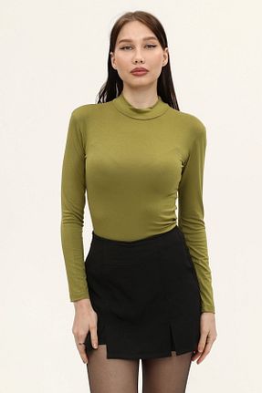 بادی سبز زنانه یقه ایستاده LAENT - کد 675850493