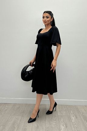 لباس مجلسی و فارغ التحصیلی مشکی زنانه پلی استر giyimmasalı - کد 741424006