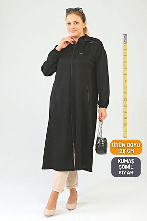 ابایا مشکی زنانه مخلوط ویسکون بافتنی سایز بزرگ ضخیم کد 409823087