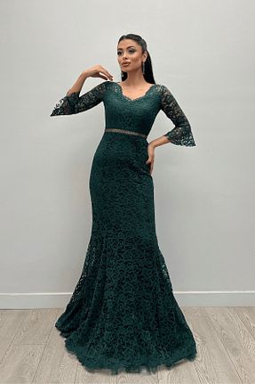 لباس مجلسی و فارغ التحصیلی سبز زنانه پلی استر giyimmasalı - کد 253957808