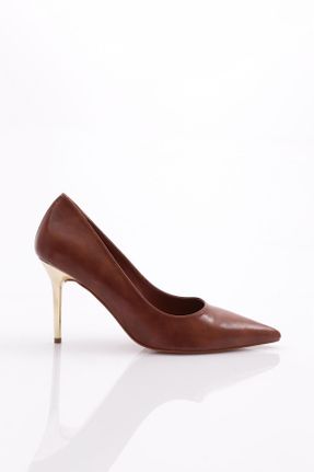 کفش پاشنه بلند کلاسیک قهوه ای زنانه چرم مصنوعی پاشنه نازک پاشنه بلند ( +10 cm) کد 767434139