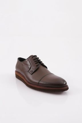 کفش کژوال قهوه ای مردانه چرم طبیعی پاشنه کوتاه ( 4 - 1 cm ) پاشنه ساده کد 773377728