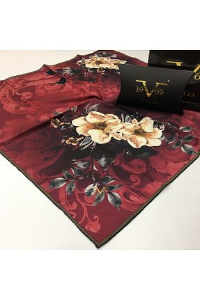 روسری زرشکی پلی استر 19V69 ITALIA - کد 63539481