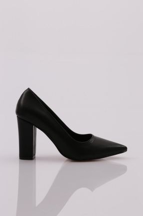 کفش پاشنه بلند کلاسیک مشکی زنانه چرم مصنوعی پاشنه ضخیم پاشنه متوسط ( 5 - 9 cm ) کد 747175703