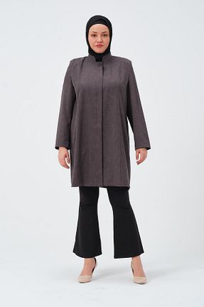 کلاه و ابایا طوسی زنانه کتان GLR&GYM - کد 829119296