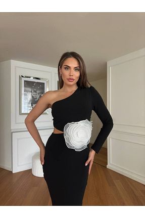 لباس مشکی زنانه بافتنی 1Moda1Tarz - کد 833728277