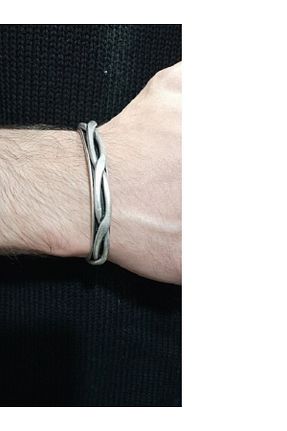 دستبند جواهر متالیک زنانه روکش نقره Butik Karaca - کد 833770805