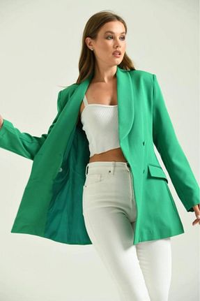 کت بلیزر آبی زنانه پارچه Lujiz - کد 833865976