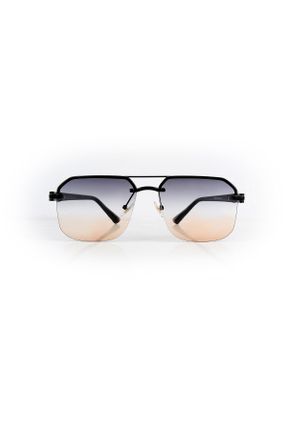 عینک آفتابی متالیک زنانه 58 UV400 فلزی مات مستطیل کد 760939848