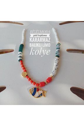 گردنبند جواهر قرمز زنانه منجق bizizmoda - کد 318267377