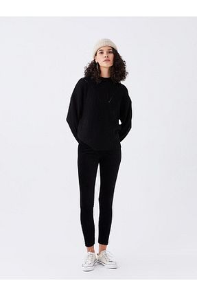 ساق شلواری مشکی زنانه بافتنی LC Waikiki - کد 815299298