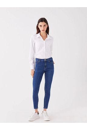 شلوار آبی زنانه پنبه ای LC Waikiki - کد 760549959