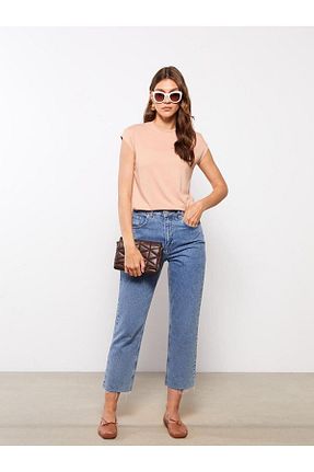تیشرت قهوه ای زنانه رگولار LC Waikiki - کد 746542841