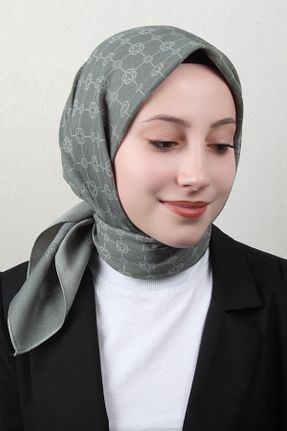 روسری خاکی پلی استر Aker - کد 833960309