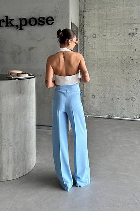 شلوار آبی زنانه بافتنی Ortaya Çık - کد 834004521