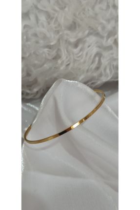 دستبند استیل طلائی زنانه فولاد ( استیل ) کد 787771748