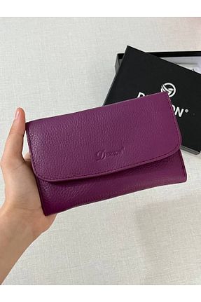 کیف پول بنفش زنانه سایز متوسط Derkon - کد 73000027
