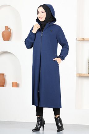 کلاه و ابایا سرمه ای زنانه مخلوط پلی استر ModaMerve - کد 790752699