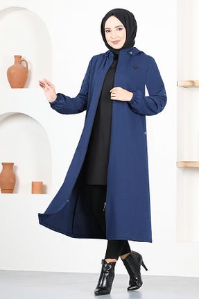 کلاه و ابایا سرمه ای زنانه مخلوط پلی استر ModaMerve - کد 790752699
