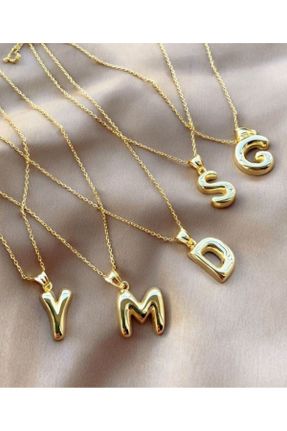 گردنبند جواهر طلائی زنانه استیل ضد زنگ کد 832814324