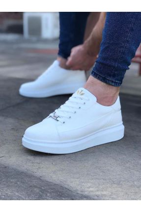 کفش کژوال سفید مردانه پاشنه کوتاه ( 4 - 1 cm ) پاشنه پر کد 681375996