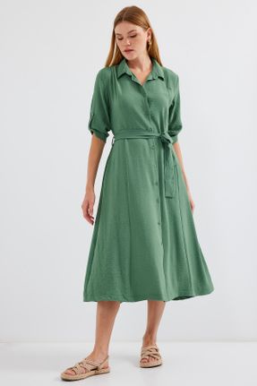 لباس سبز زنانه بافتنی لباس پیراهنی کد 834052304