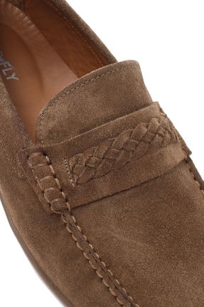 کفش کژوال قهوه ای مردانه چرم طبیعی پاشنه کوتاه ( 4 - 1 cm ) پاشنه ساده کد 834114921