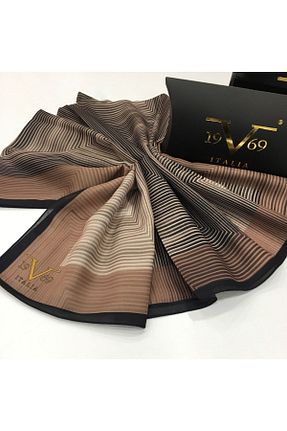 روسری قهوه ای ساده 19V69 ITALIA - کد 80187349