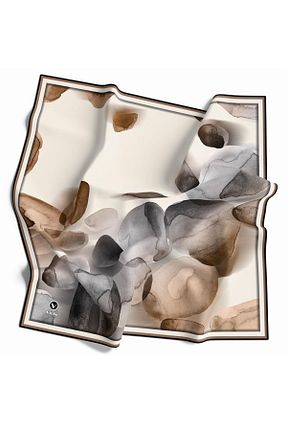 روسری طوسی پلی استر VİOLLA - کد 776549644