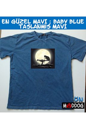 تیشرت سایز بزرگ آبی زنانه ریلکس فیت mAddog - کد 833964161