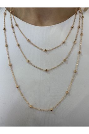 گردنبند جواهر طلائی زنانه روکش طلا کد 72287921