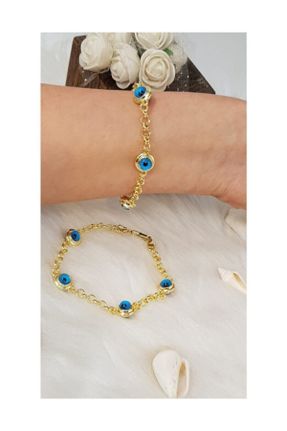 دستبند جواهر طلائی زنانه روکش طلا کد 335038782