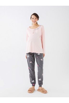 ست لباس راحتی طوسی زنانه ساده LC Waikiki - کد 679282818