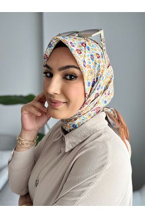 روسری زرد پنبه ای lavinse - کد 833936092