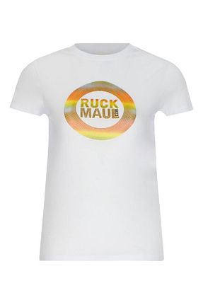 تیشرت سفید زنانه رگولار Ruck & Maul - کد 365708825