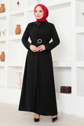 لباس مشکی زنانه اسلیم بافتنی کد 831864515
