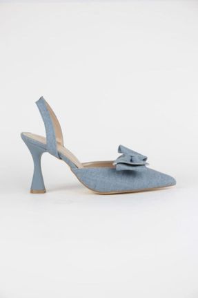 کفش پاشنه بلند کلاسیک آبی زنانه چرم مصنوعی پاشنه نازک پاشنه متوسط ( 5 - 9 cm ) کد 821013956
