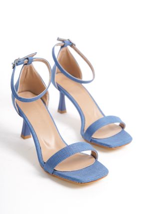 کفش پاشنه بلند کلاسیک آبی زنانه چرم مصنوعی پاشنه نازک پاشنه متوسط ( 5 - 9 cm ) کد 834033246