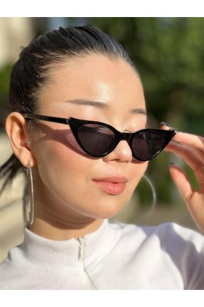 عینک آفتابی مشکی زنانه 40 و پائین تر UV400 پلاستیک گرد کد 743593650